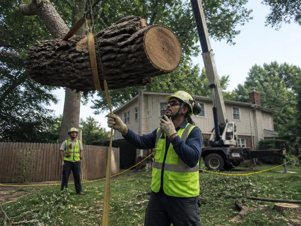 Crane-Assisted Tree Removal